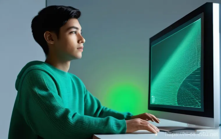 윈도우 시스템 파일 복구 방법 - **System File Repair in Action:**
    A focused young adult or teenager (15-18 years old), wearing a...