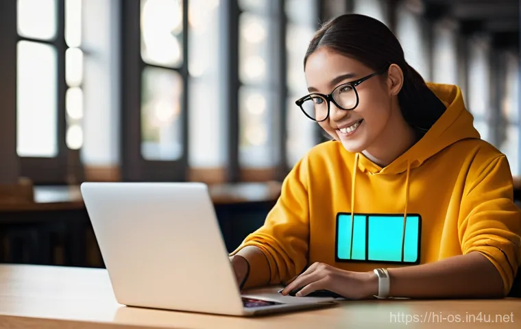 윈도우 시스템 파일 복구 방법 - **The Digital Time Machine (System Restore):**
    A young adult or teenager (15-18 years old), dres...