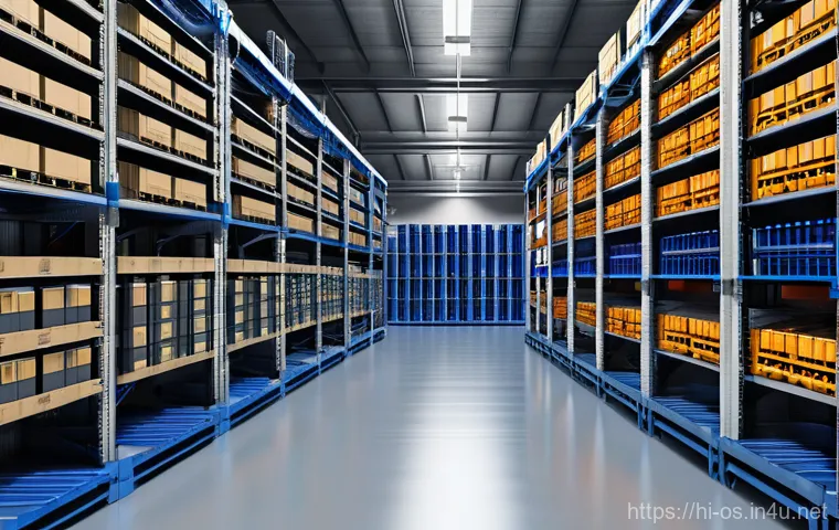 운영체제의 RAM 관리 방식 비교 - **Prompt:** A vibrant, futuristic workshop bustling with activity, symbolizing computer RAM. In the ...